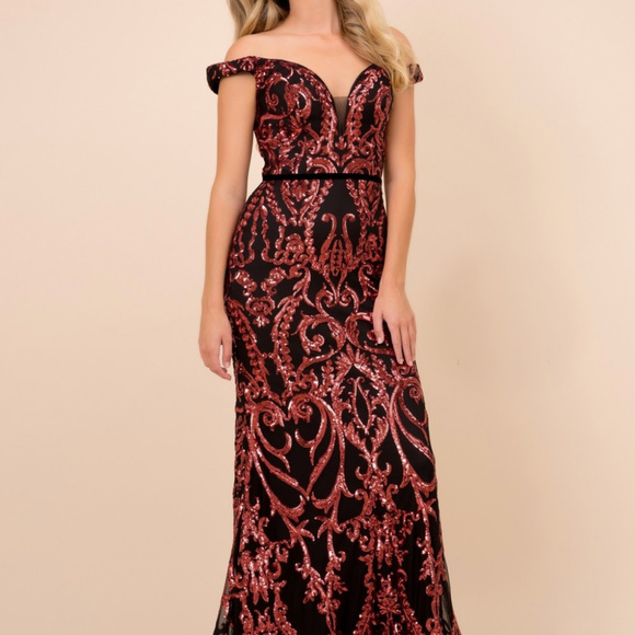 Nox Anabel Dresses & Skirts - Off Shoulder Jewel Mermaid Shape Dress NXP418